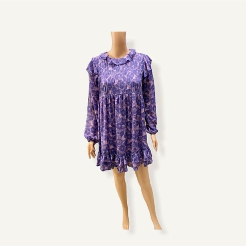 Free People Mini Dress Violet Combo NWT - Picture 10 of 12